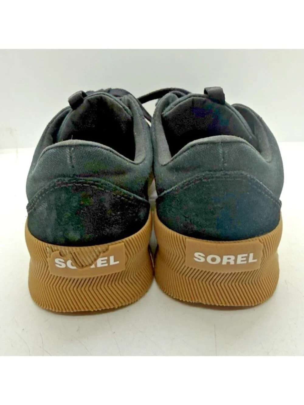 Sorel Out N About Plus Canvas Sneakers Women’s Sz 8.5 Black Casual Lace Up Shoes
